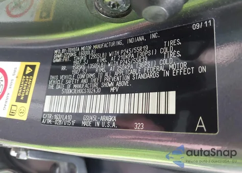 2012 Toyota Highlander Limited V6 из США, поврежденный, VIN 5TDDK3EH0CS102430